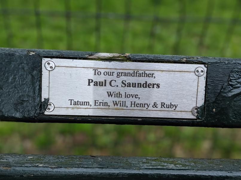 I saw this bench in Central Park