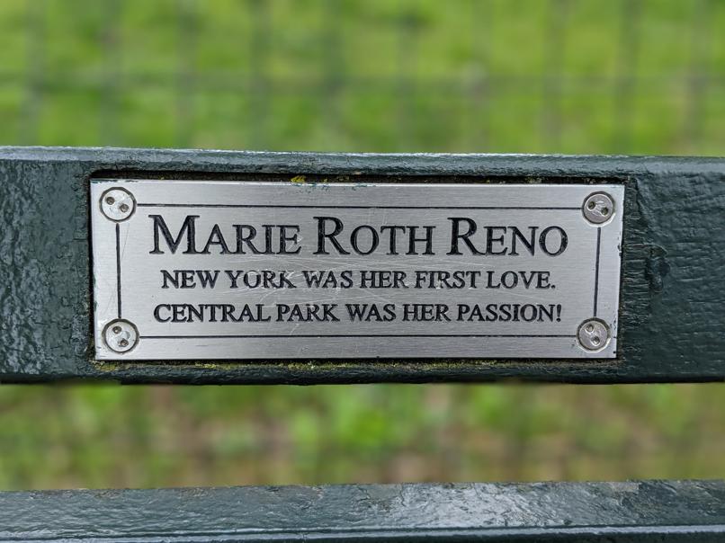 I saw this bench in Central Park