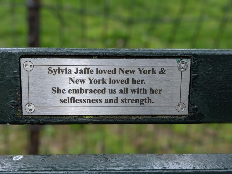 I saw this bench in Central Park