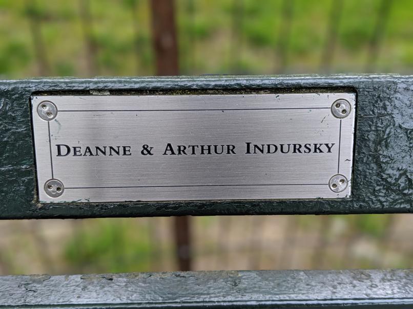 I saw this bench in Central Park