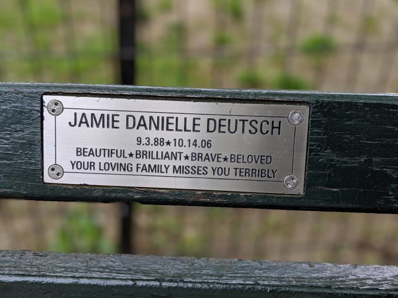 I saw this bench in Central Park