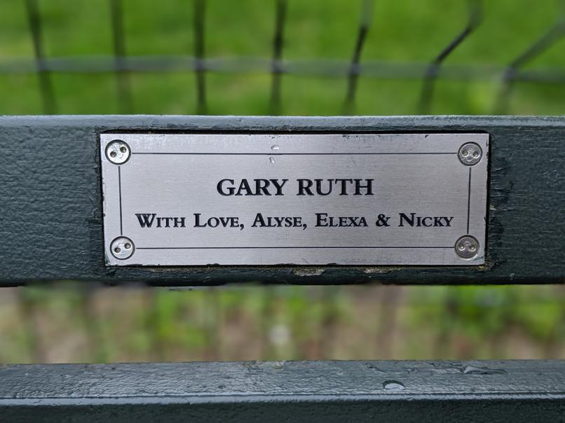 I saw this bench in Central Park