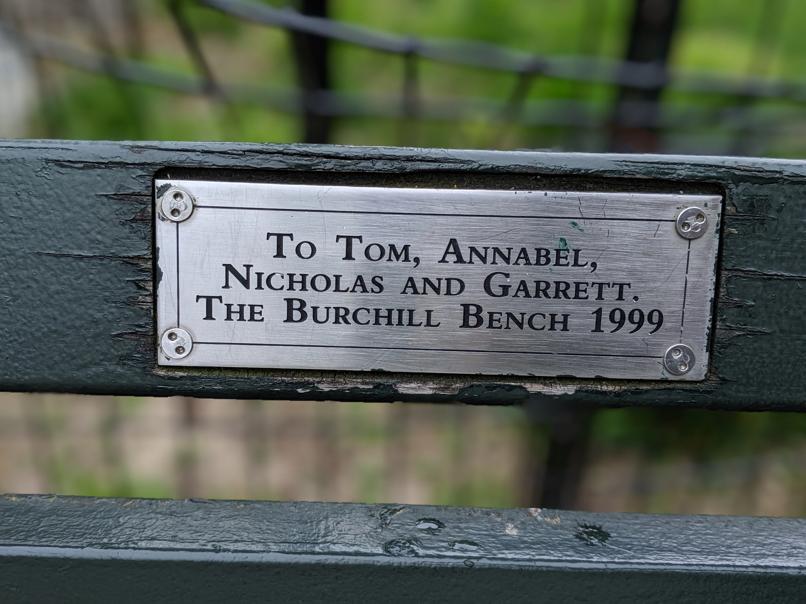 I saw this bench in Central Park