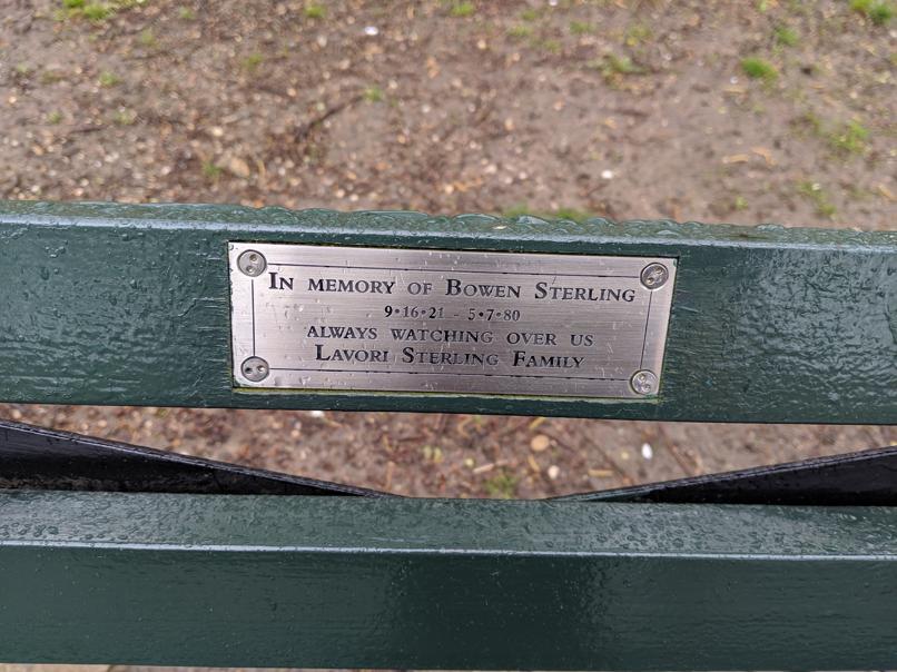 I saw this bench in Central Park