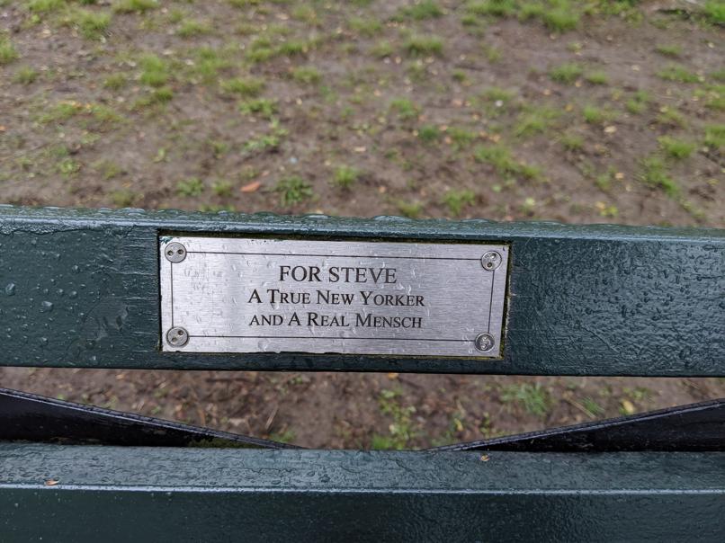 I saw this bench in Central Park