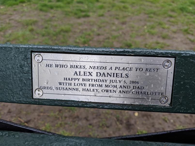 I saw this bench in Central Park