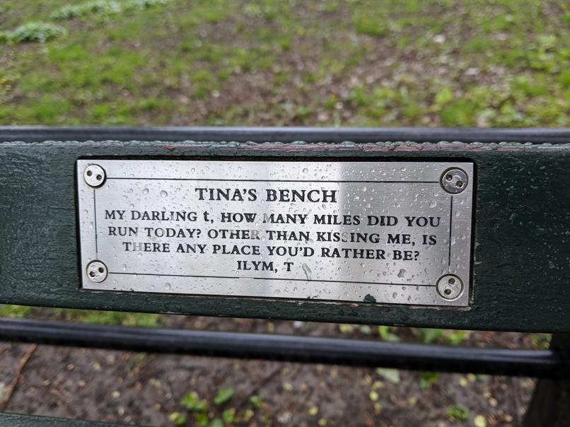 I saw this bench in Central Park