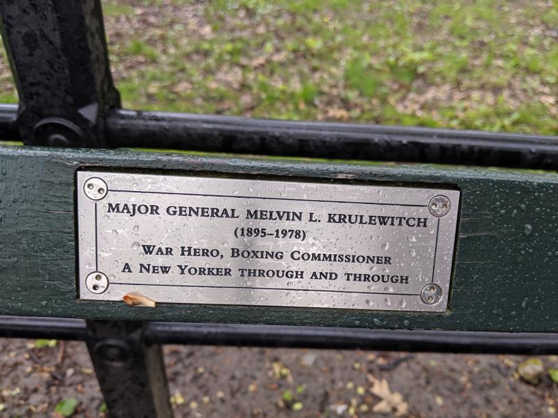 I saw this bench in Central Park