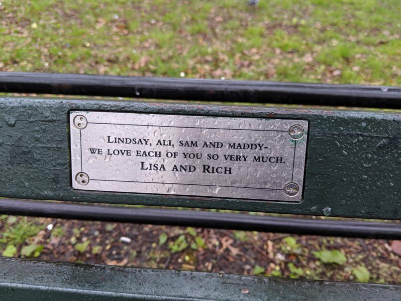 I saw this bench in Central Park