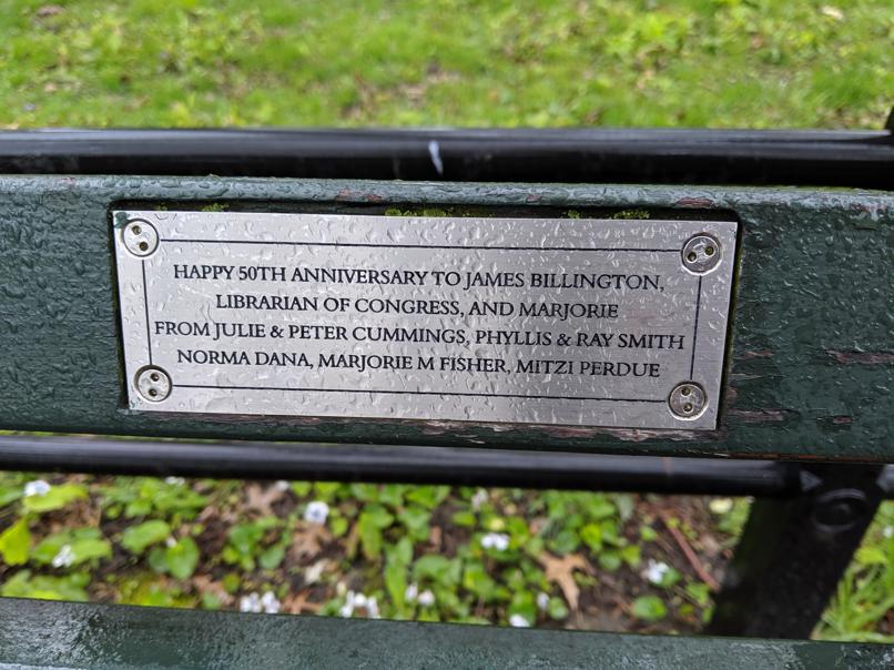 I saw this bench in Central Park