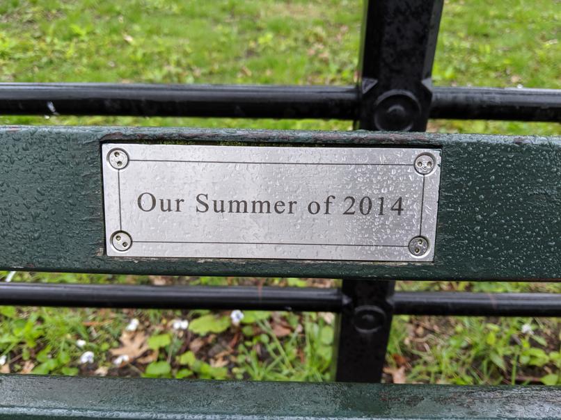 I saw this bench in Central Park