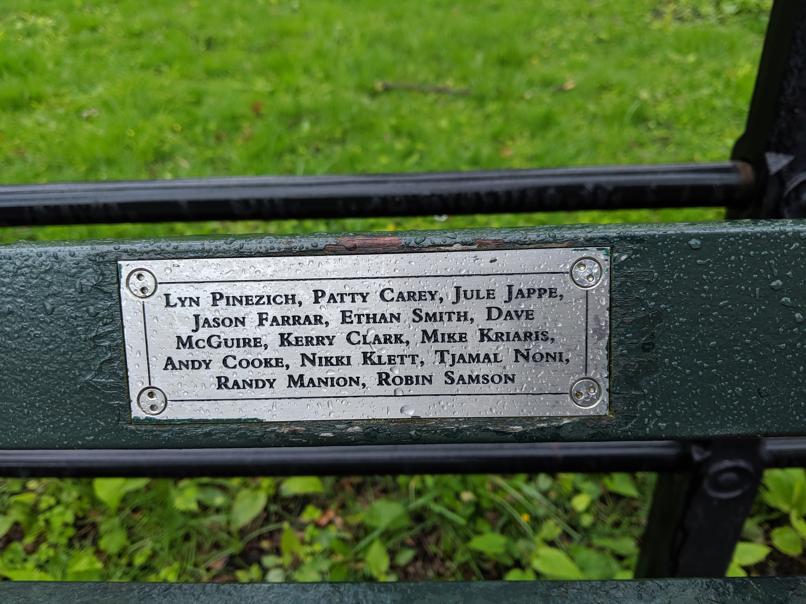 I saw this bench in Central Park