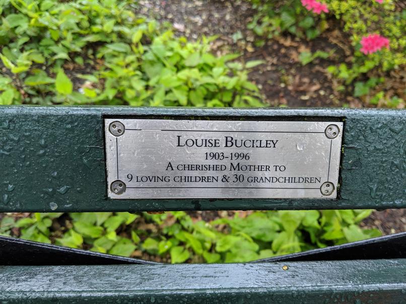 I saw this bench in Central Park