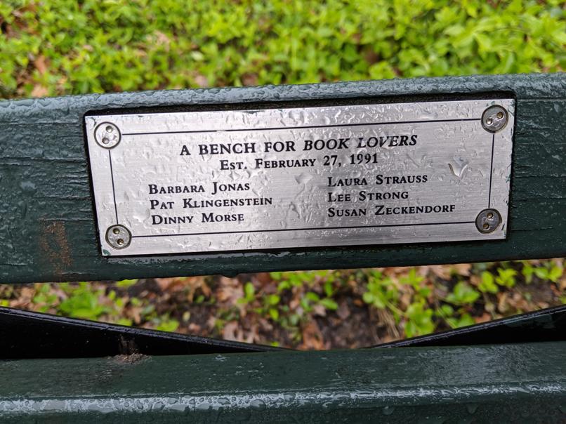 I saw this bench in Central Park