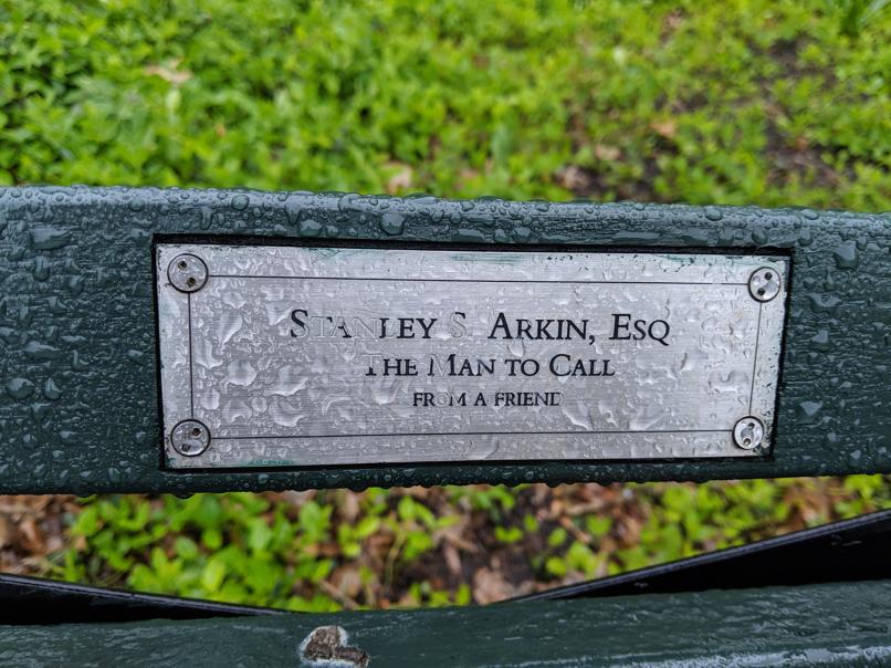 I saw this bench in Central Park