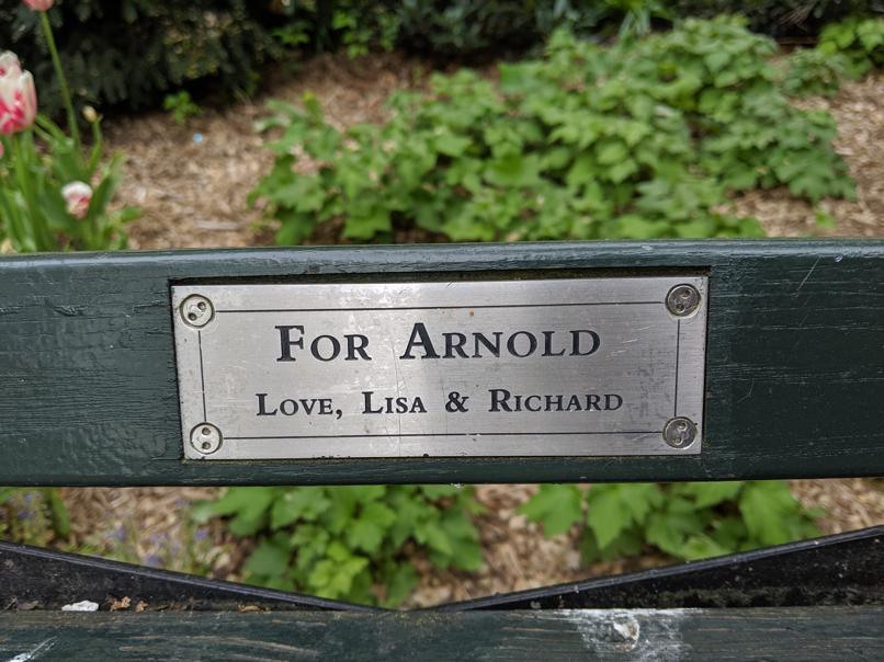 I saw this bench in Central Park