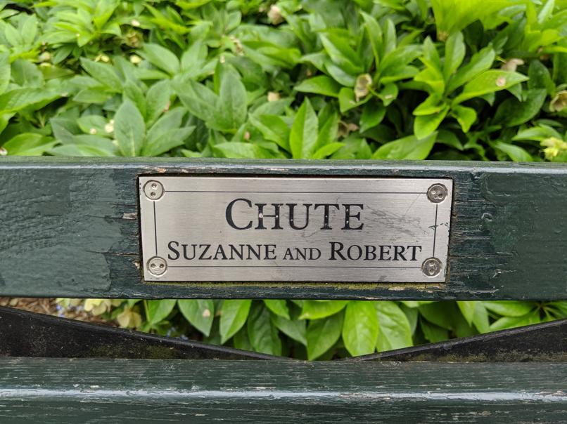 I saw this bench in Central Park