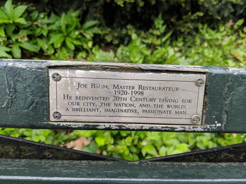 I saw this bench in Central Park