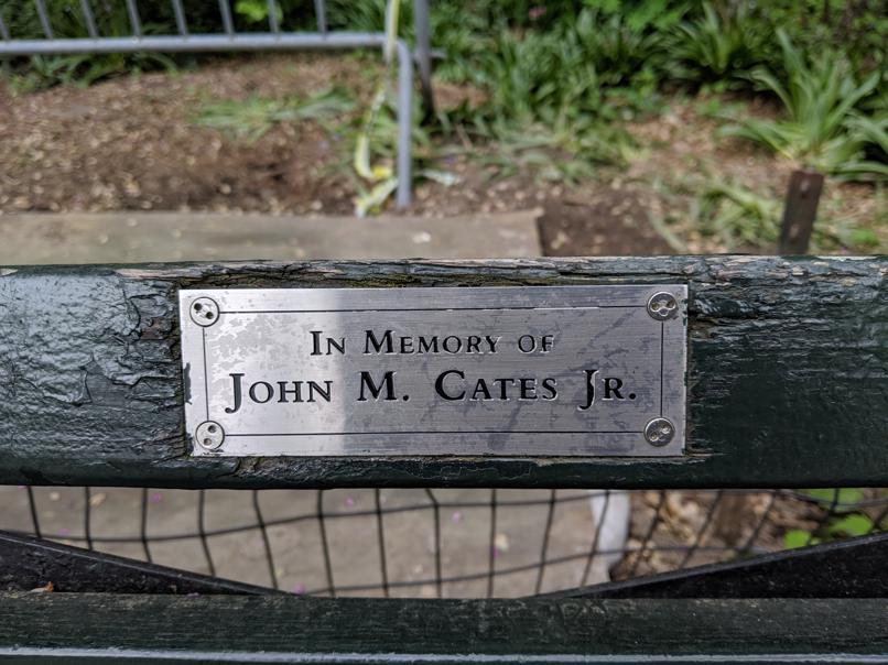 I saw this bench in Central Park