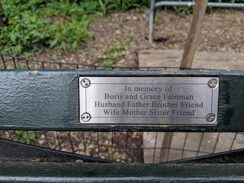 I saw this bench in Central Park