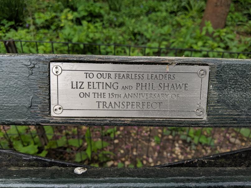 I saw this bench in Central Park