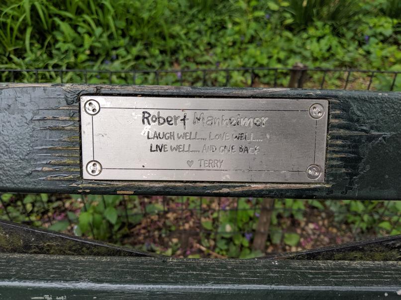 I saw this bench in Central Park