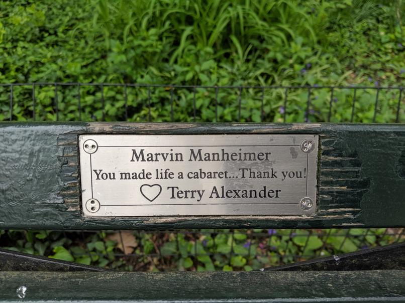 I saw this bench in Central Park