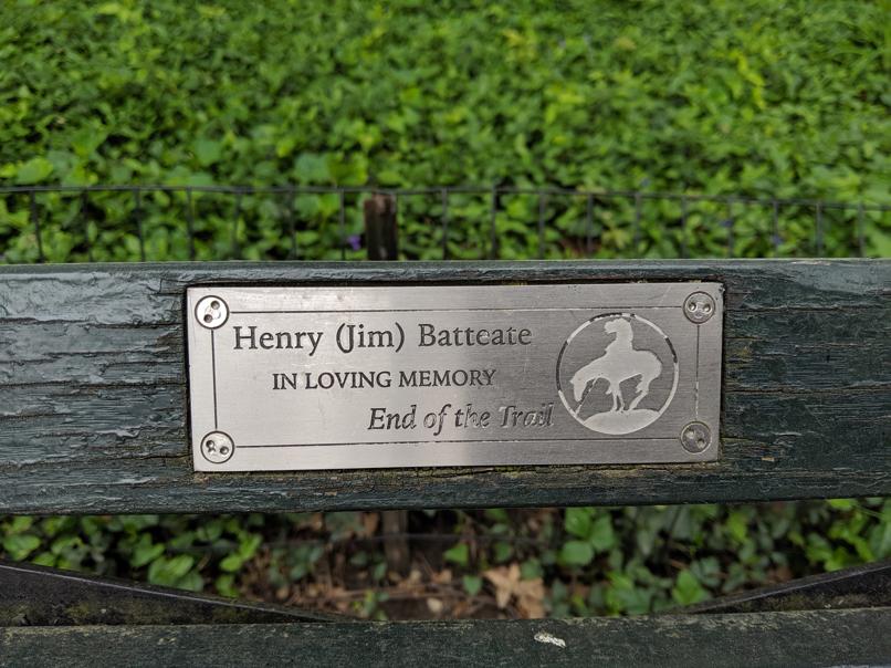 I saw this bench in Central Park