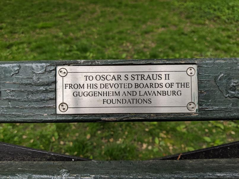 I saw this bench in Central Park