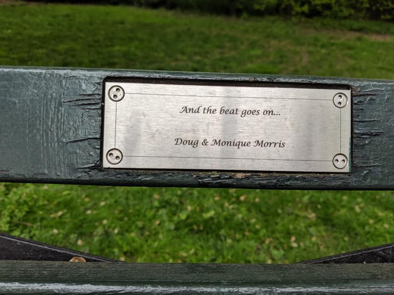 I saw this bench in Central Park