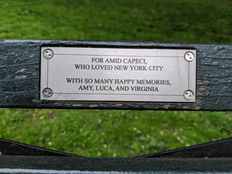 I saw this bench in Central Park