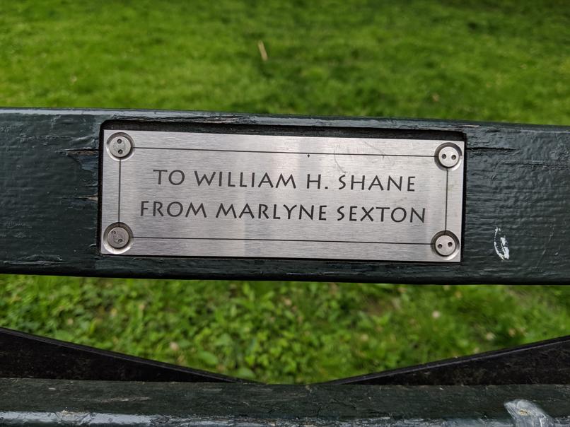 I saw this bench in Central Park