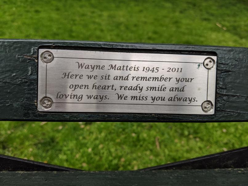 I saw this bench in Central Park