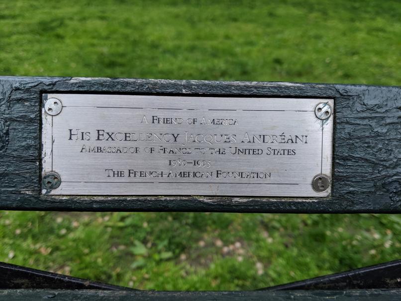 I saw this bench in Central Park