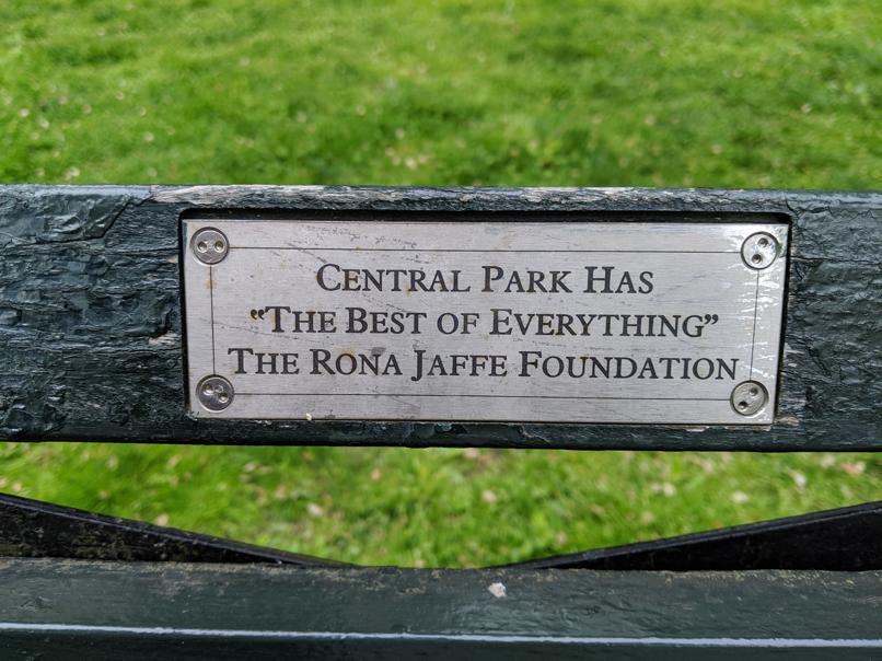 I saw this bench in Central Park