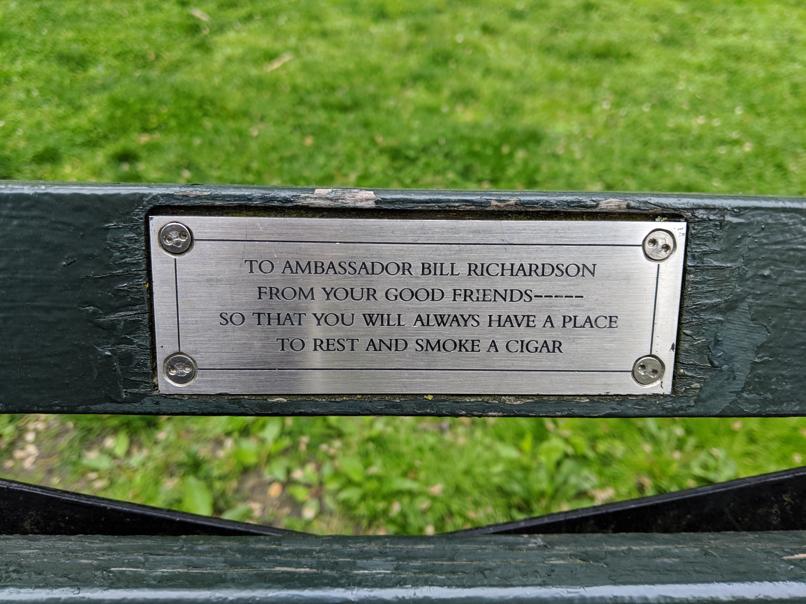 I saw this bench in Central Park