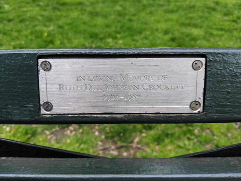 I saw this bench in Central Park