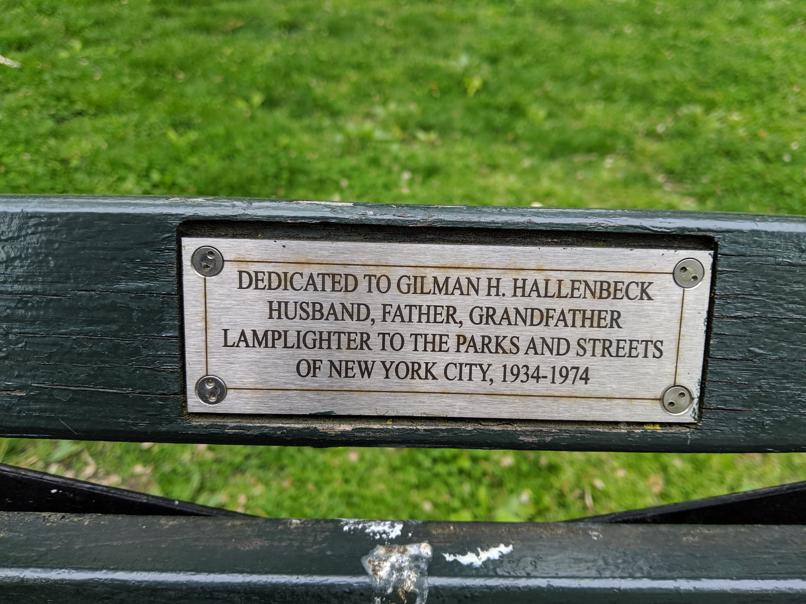 I saw this bench in Central Park