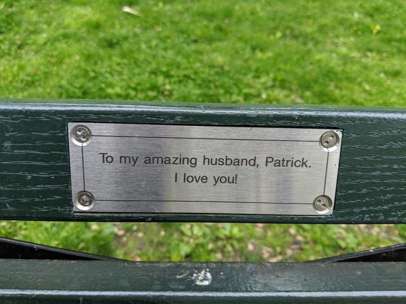 I saw this bench in Central Park