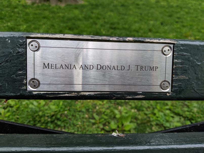 I saw this bench in Central Park