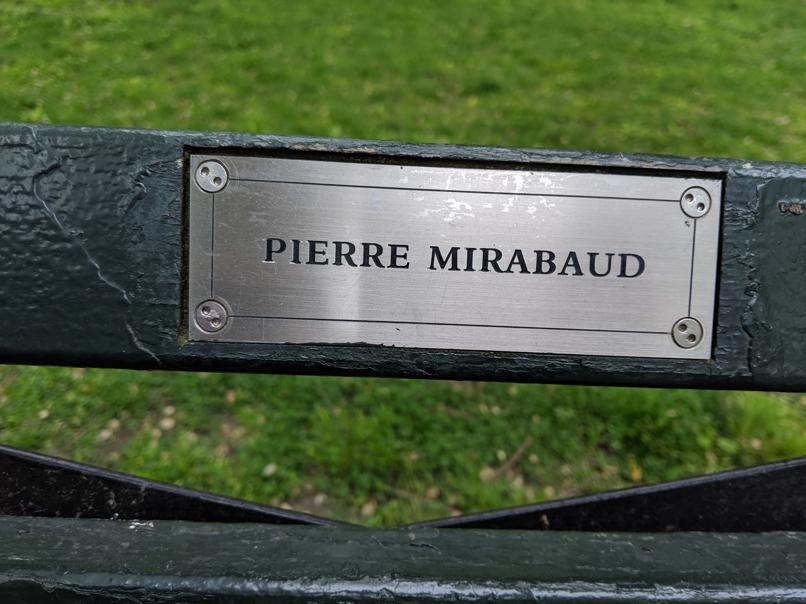 I saw this bench in Central Park