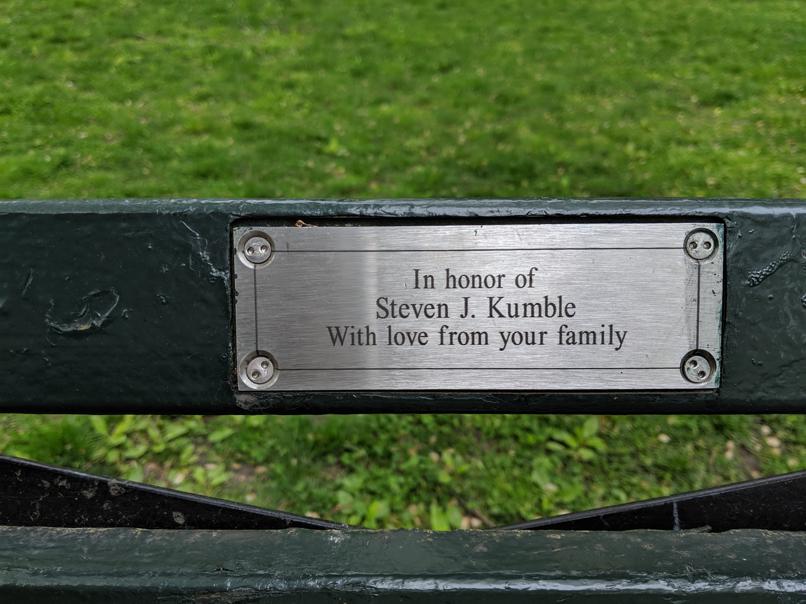 I saw this bench in Central Park