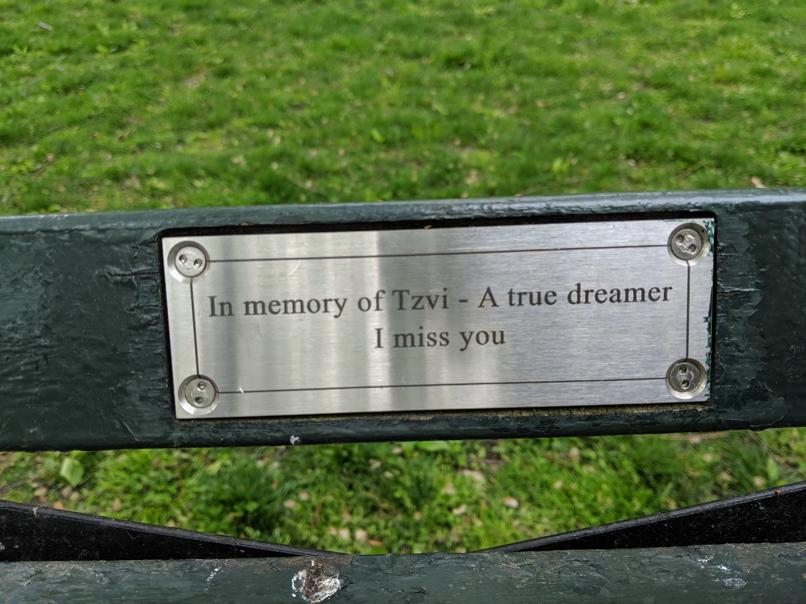 I saw this bench in Central Park