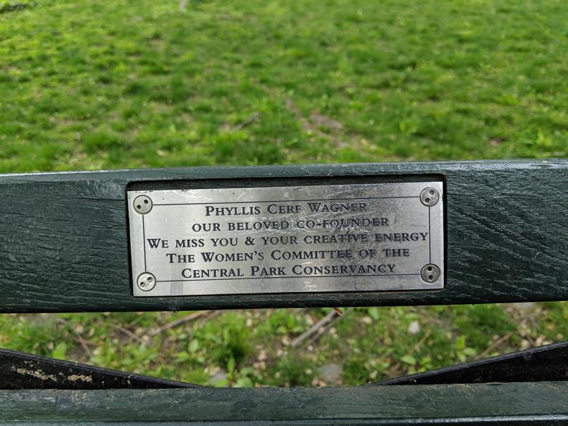 I saw this bench in Central Park