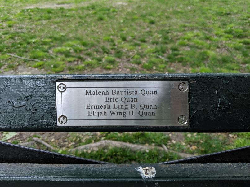 I saw this bench in Central Park