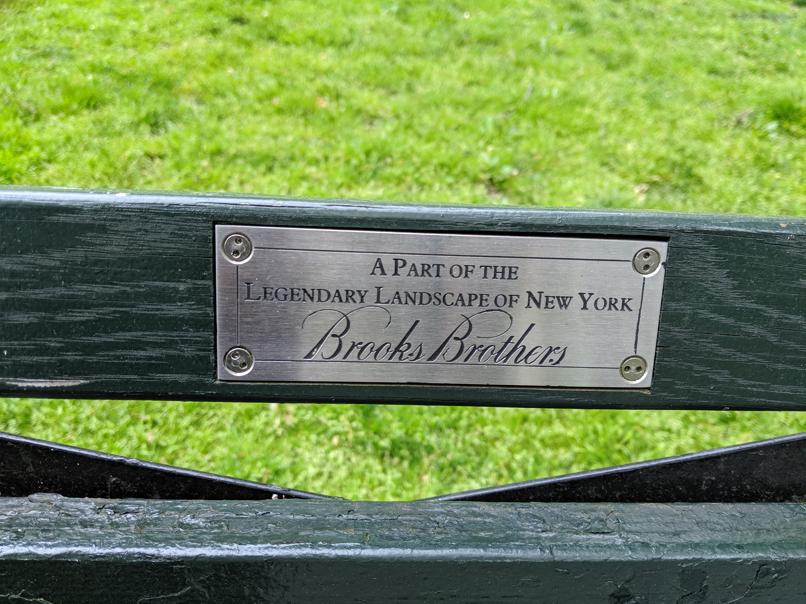 I saw this bench in Central Park