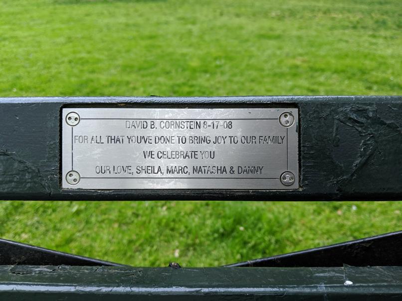 I saw this bench in Central Park