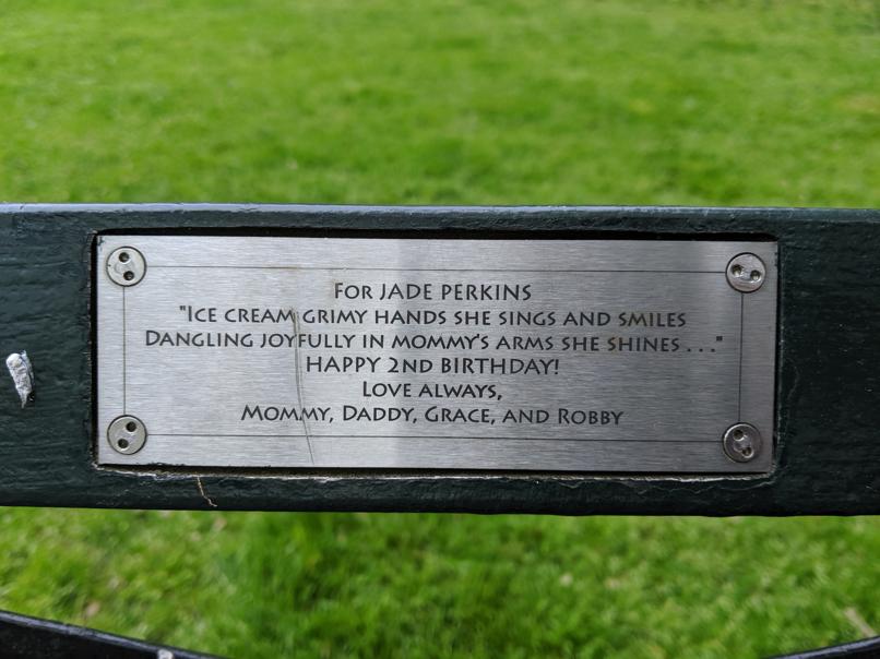 I saw this bench in Central Park