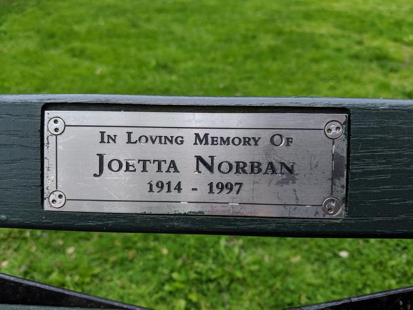 I saw this bench in Central Park