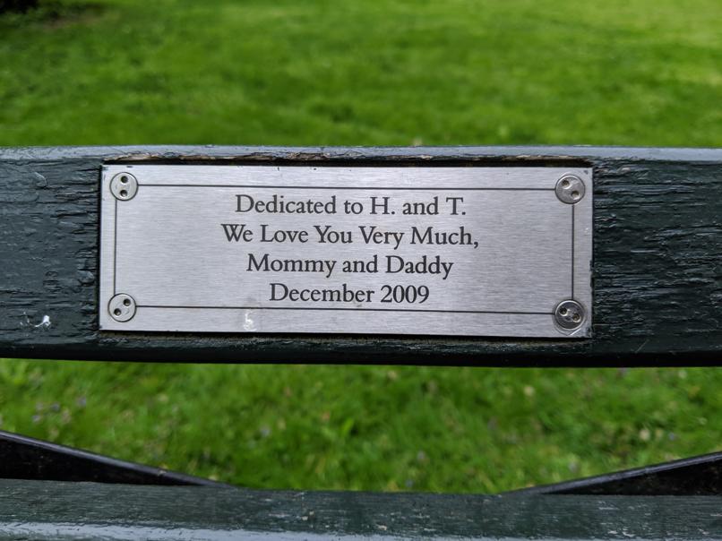 I saw this bench in Central Park